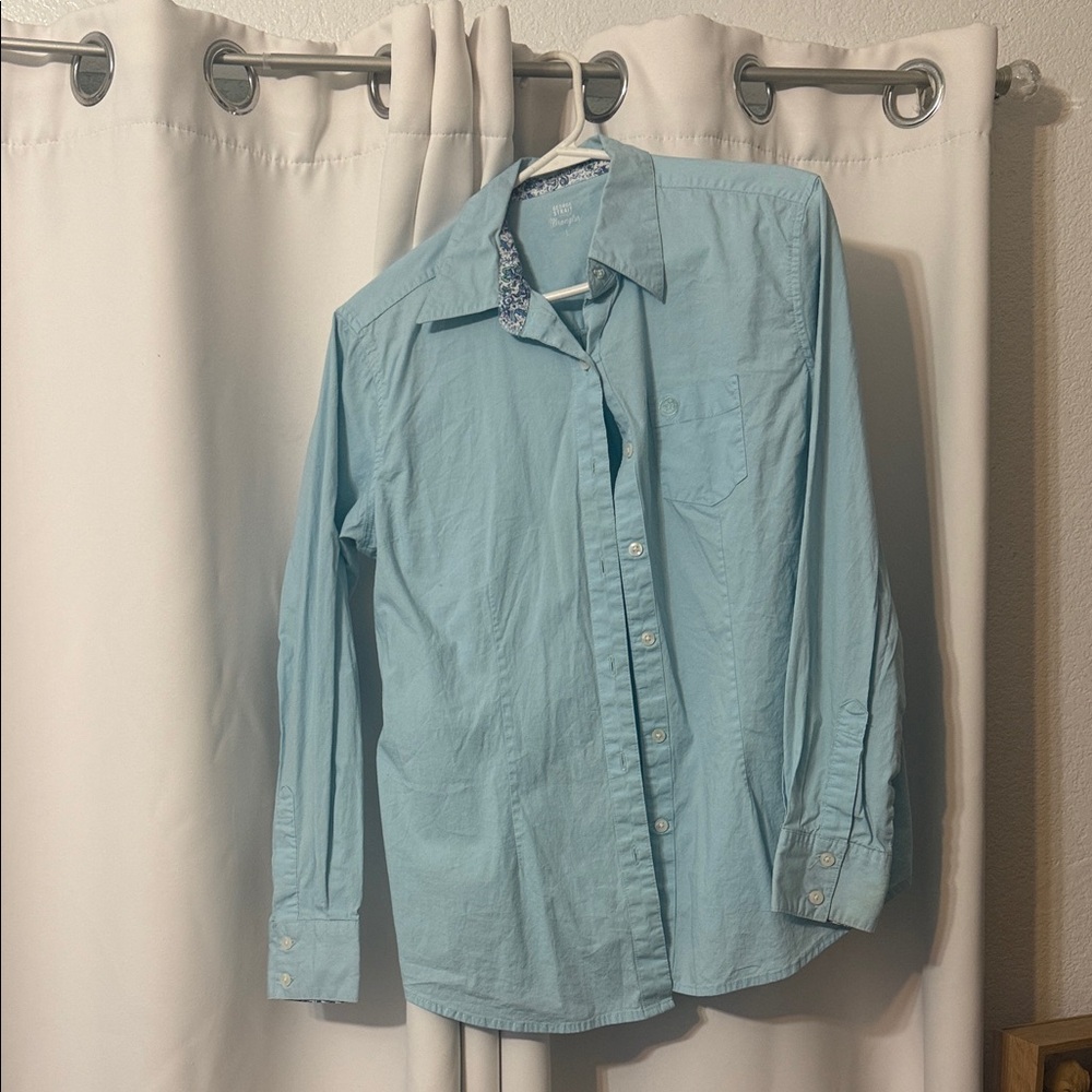 Light blue women’s button down